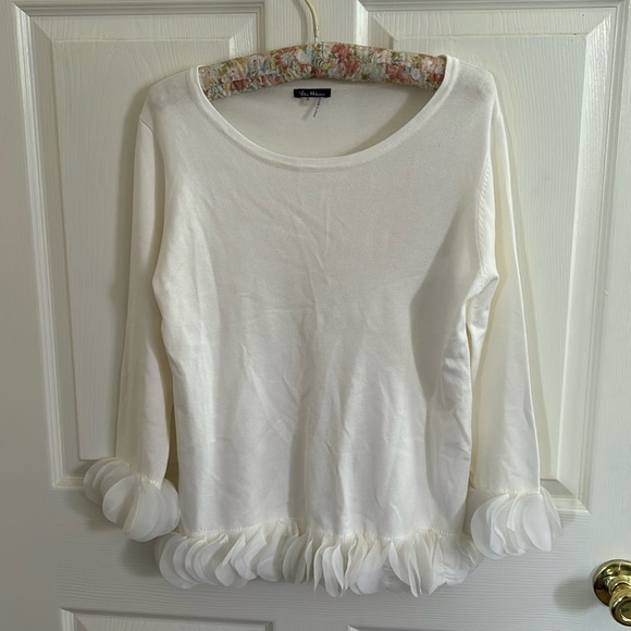 vila milano Tops - 🌺3 for $10🌺 Vila Milano white long sleeve tee textured trim